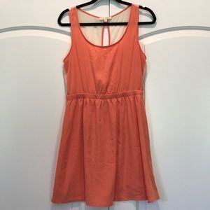 Mini Fit and Flare Dress with sheer open back
